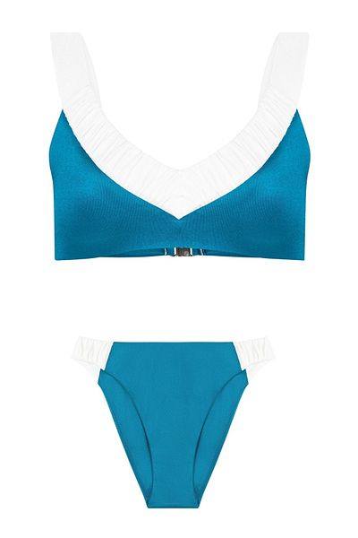 AQUELLA Set de bikini benzină cu detaliu strâns