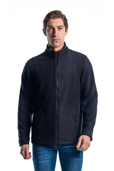 Şensel Ανδρικό παλτό Fleece, Μαύρο -99e550- Φερμουάρ, Outdoor