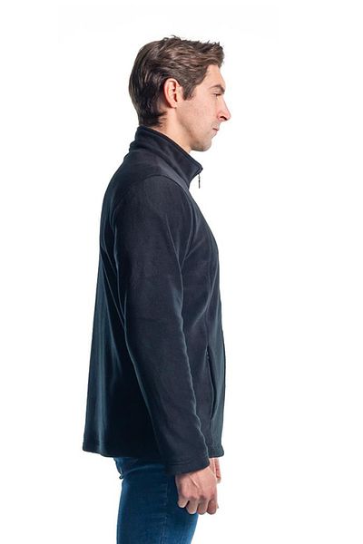 Şensel Ανδρικό παλτό Fleece, Μαύρο -99e550- Φερμουάρ, Outdoor
