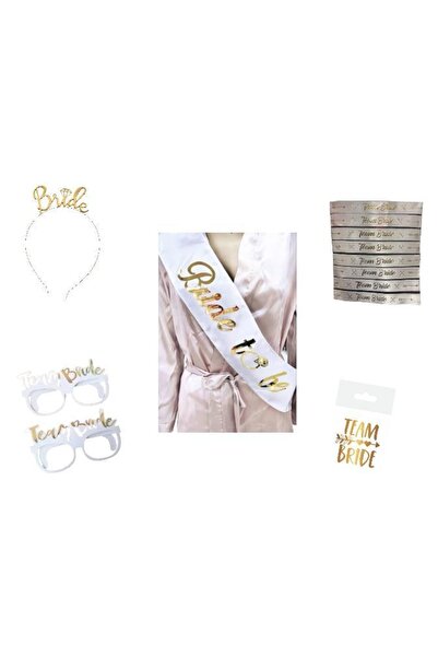 Happyland Bride To Be Gold Seri 5'li Parti Seti Bride Set
