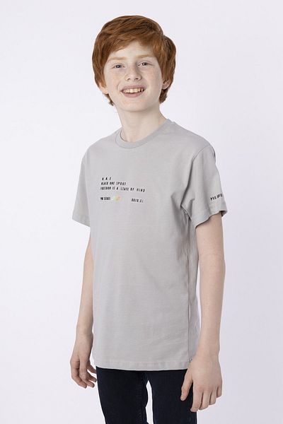 Black One 100% βαμβακερό μονό ζέρσεϊ ύφασμα με στάμπα για αγόρια T-shirt Summer Crew Neck