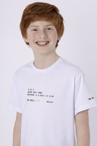 Black One Ανδρικό μπλουζάκι Summer Crew Neck με στάμπα με έγχυση από 100% βαμβακερό ύφασμα μονό ζέρσεϊ