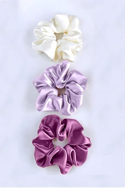 C&E Design Γυναικείο σετ λαστιχένιο σατέν μαλλιών 3 τεμαχίων