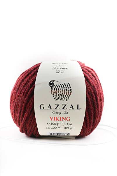 Gazzal خيط تريكو يدوي من مزيج الصوف والأكريليك بنسبة 30% صوف و70% أكريليك (4015) خيط تاكا