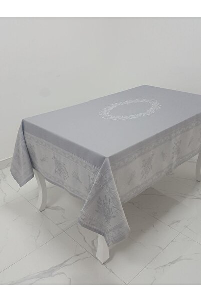 Finezza Față de masă Demet Lux Jacquard din polycotton gri 160x220 cm - 1060