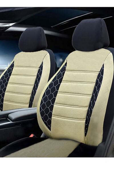 KETHLİNE Renault 19 Reno Rti Uyumlu Bej Oto Koltuk Kılıfı (tam Takım Araba Ko...