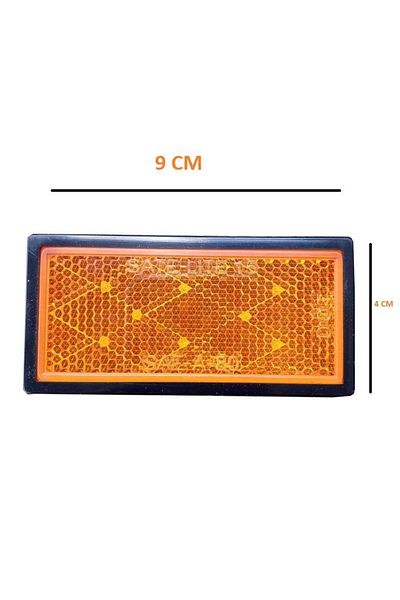 KOTO Adhesive Rectangular Baklava Slice Reflector Orange