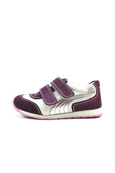 Toddler 47293 Genuine Leather Purple & Powder Orthopedic Velcro Girls' Sports Shoes