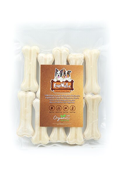 Eva & Wall-e Doğal Köpek Pres Kemiği Beyaz 12 Adet 7cm Küçük Irk Ve Yavru Köpekler Için Çiğneme Kemiği 20-25 gr