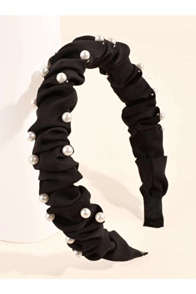 CSR AKSESUAR Бяла сатенена корона с перли