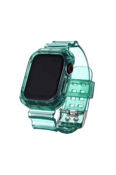 UnDePlus Apple Watch 44 45 49 Mm Se 7 8 9 Ultra 1/2 Kordon Kasa Korumalı Şeff...