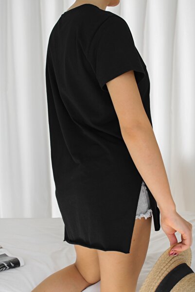 laughs Γυναικείο μπλουζάκι με κοντό μανίκι με λαιμόκοψη σε σχήμα V Blz1083