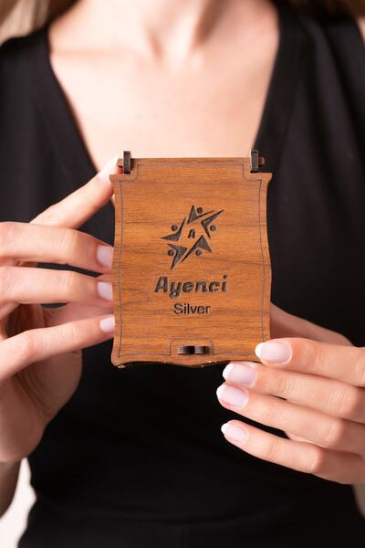 Ayenci 925 Ayar Gold Renkli Gökkuşağı Zirkon Taşlı Kadın Kolye