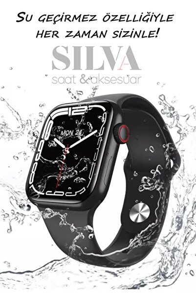 TECHNOMEN Mg-37 Watch 7 Akıllı Saat Kablosuz Şarj 2 Tuş Aktif Ios Android Tüm Telefonlara Uyumlu Arama Özel