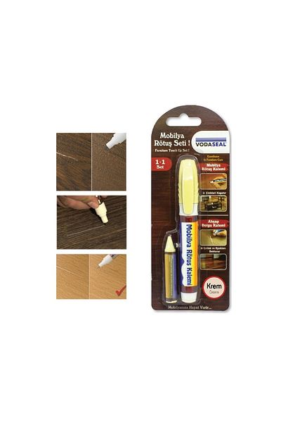 Vodaseal Cream Furniture Touch Up Pen + Wooden Filler Pen Set