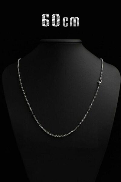 TREND COLLECTİON سلسلة للجنسين من الفولاذ الإيطالي الرقيق 60 سم (2 مم)