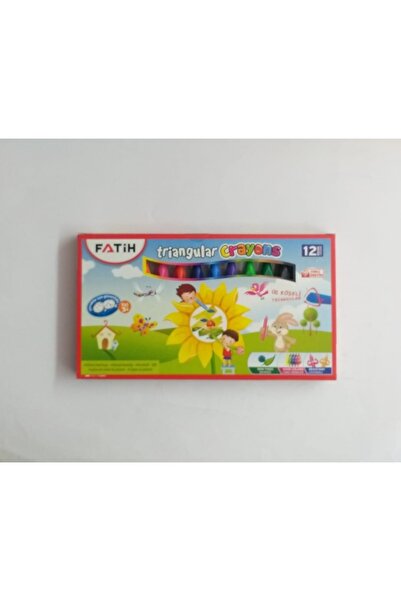 Fatih Triangular Crayons Üçgen Polimer Mum Boya 12 Renk