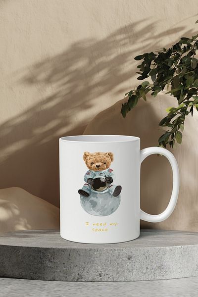 Gizeo Concept Astronaut Teddy Patterned Mug