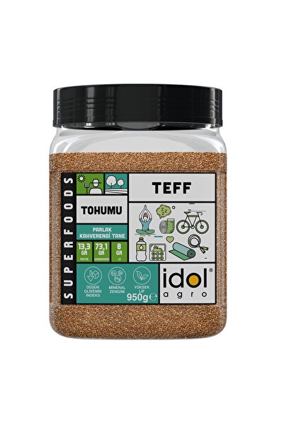 idolagro Teff Tohumu - 950 gr - Superfoods - Glutensiz - Düşük Gi - Mineral Zengini Besin Yüksek Lif