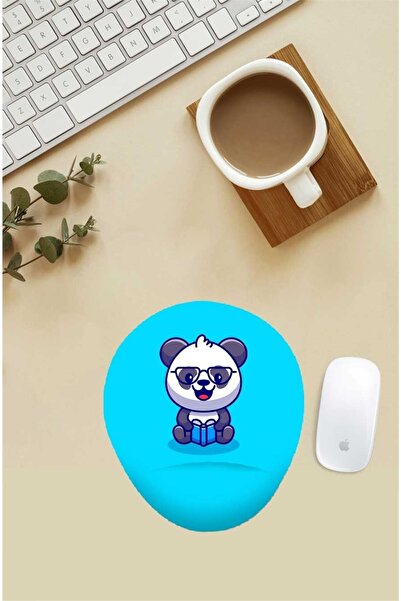 Gizeo Concept Mouse Pad cu model Happy Panda cu suport pentru încheietura mâinii