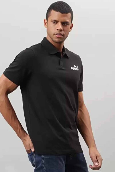 Puma Ανδρικό μπλουζάκι Ess Pique Black Polo - 586674 01