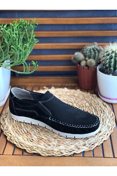 Skoonpa Casual Genuine Leather Casual Adult Black Handmade Men's Shoes