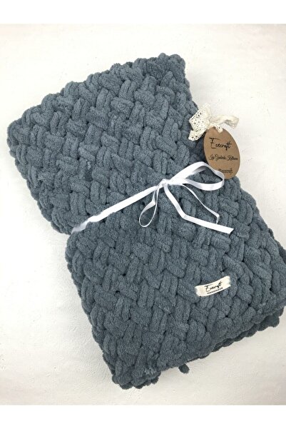 Ececraft بطانية أطفال منتفخة من أليز محبوكة يدويًا