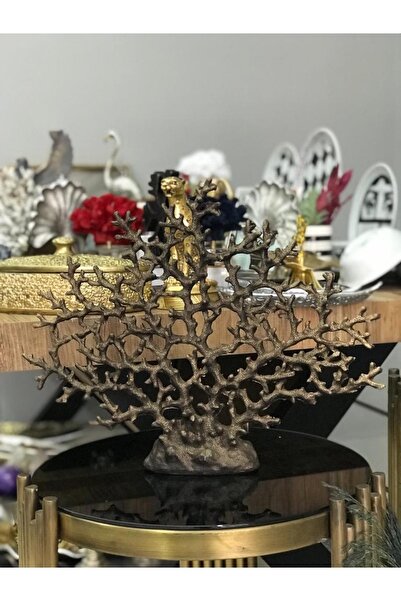 Mirsa Global Mercan Çok Dallı Hayat Ağacı Biblo Gold