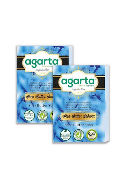 Agarta Shea Butter Soap Natural 150 gr 2 Pieces
