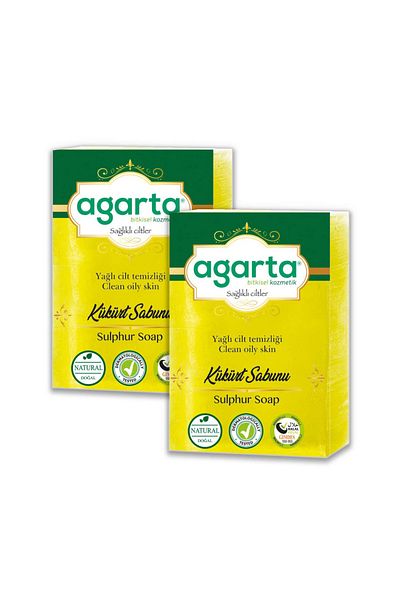 Agarta Sulfur Soap Natural 150 gr 2 Pieces