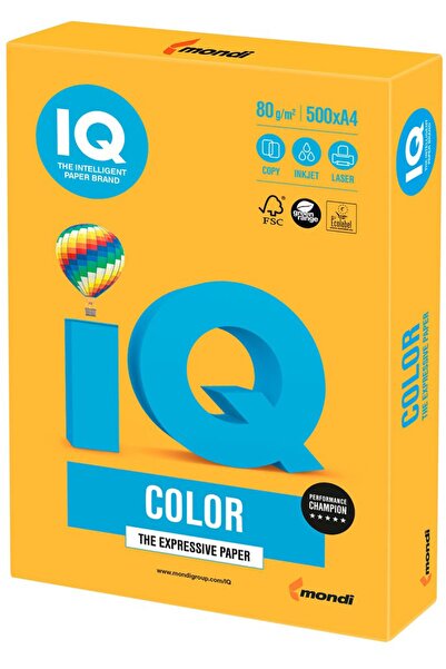 Mondi Iq Color Renkli Fotokopi Kağıdı A4 80 Gram Fosforlu Turuncu Ne1350-neoo...