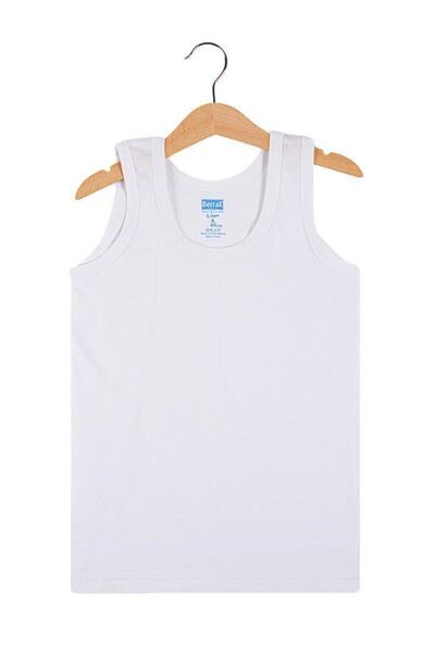 Berrak 1501 Erkek Çocuk Atlet Beyaz 3 Adet Pamuklu 4-5 Yaş