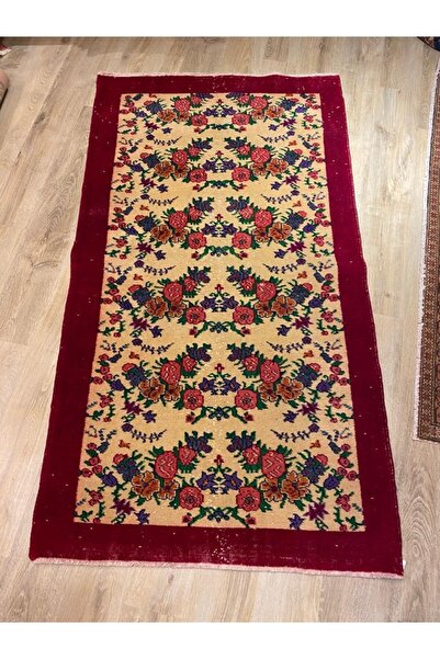ottomanoushakrugs Isparta Çiçek Desenli Vintage Halı 250x115cm