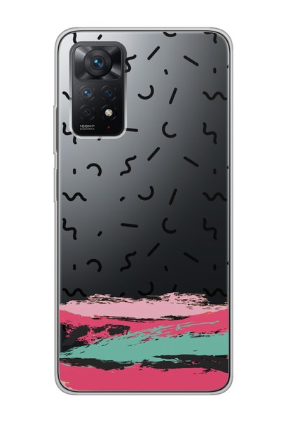 Spoyi حافظة هاتف شفافة بتصميم فرشاة لهاتف Xiaomi Redmi Note 11 Pro