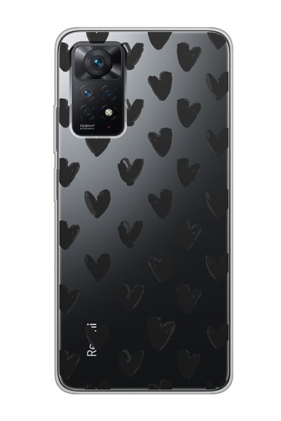 Spoyi حافظة هاتف شفافة بتصميم قلب لهاتف Xiaomi Redmi Note 11 Pro