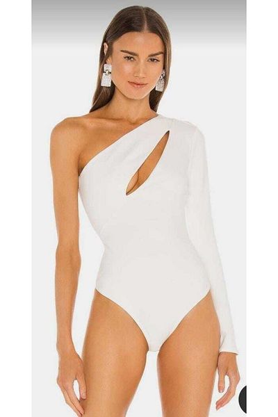 Nsb Tasarım Women's White Single Sleeve Body with Chest Detail