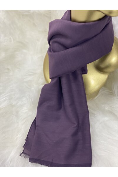 İPEKSCARF Ağaç Kabuğu Şal Patlıcan Moru