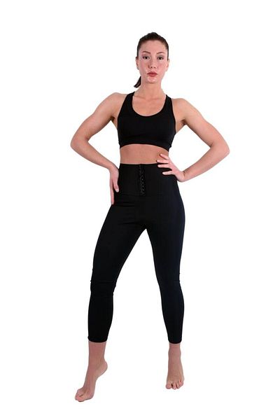 TİSTA Leggings negri pentru slăbit cu saună termică pentru femei