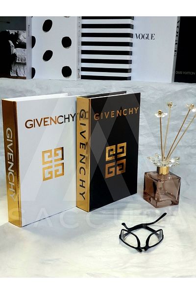 Saccura Dekor Set of 2 Givenchy Decorative Box Set Book Box Set
