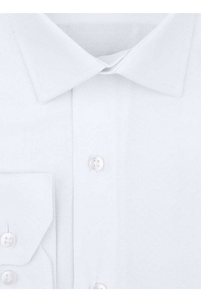 SÜVARİ Gm2025000183 Ανδρικό πουκάμισο Classic Collar Regular Fit Dobby White