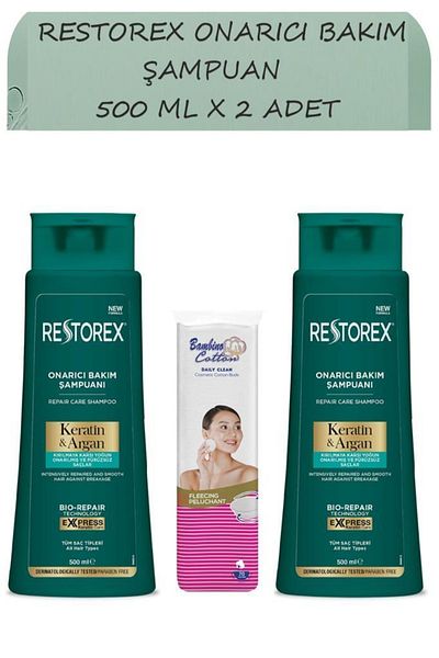 Restorex Keratin and Argan Repair Shampoo - 500ml x 2 Pieces