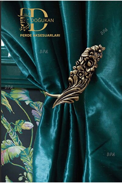 Doğukan perde aksesuarları Orta Yeni Kolbağı Altın Varak Perde Aksesuar (1 ADET)