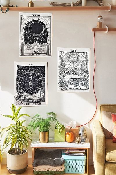 Buka Shops Set de 3 tapiserii de perete Tarot