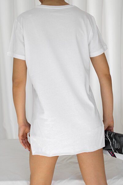 laughs Γυναικείο μπλουζάκι με κοντό μανίκι με λαιμόκοψη σε σχήμα V Blz1083