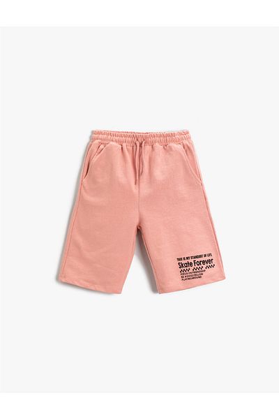 Koton Printed Shorts Elastic Waist Above Knee Cotton