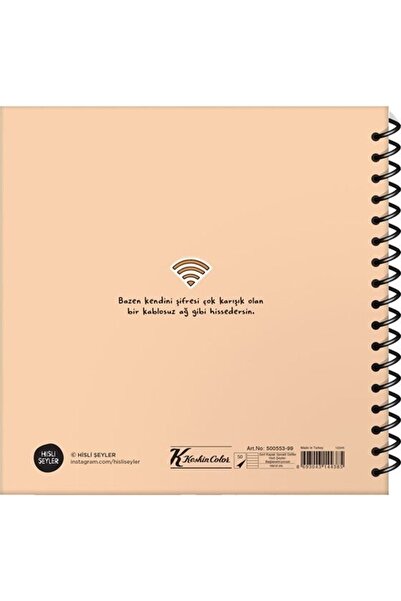 Hisli Şeyler Lined Notebook 16 X 15 cm I Can't Connect 50 Sheets