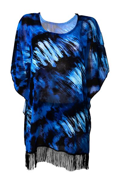 Bolder Φόρεμα παραλίας Simone Blue Tie Dye Tassel