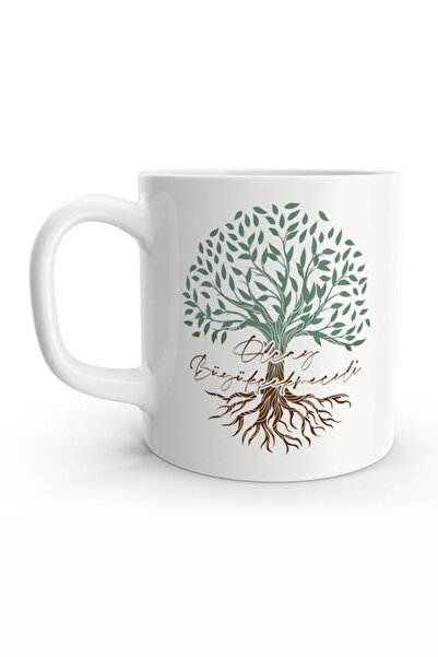 Rock'n Fox Hayat Ağacı Tree Of Life Isme Kişiye Özel Ağaç Tasarımlı Kupa Bardak