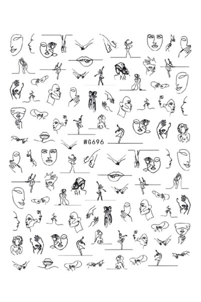 Venalisa Tırnak Sticker Nail Art Süsleme Etiket Wg 696
