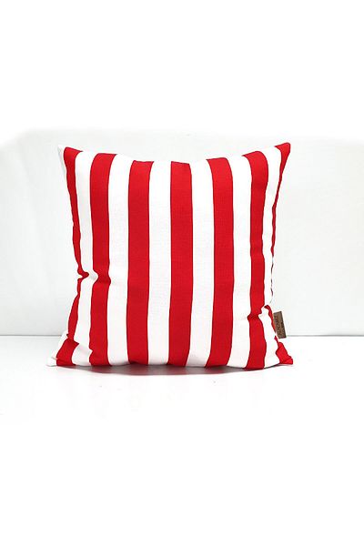 Alacastore Red and White Striped Decorative Pillow Cushion Cover